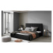 Artelta Manželská postel AUDREY | 200 x 200 cm Barva: Černá / Soft 11