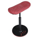Topstar Balanční stolička SITNESS H, model H2, s oválným sedákem, červený potah se vzorem, patka