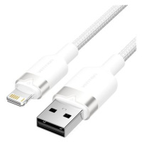 Vention USB 2.0 Type-A Male to Lightning Male 2.4A Cable 1M White Aluminum Alloy Type