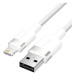 Vention USB 2.0 Type-A Male to Lightning Male 2.4A Cable 1M White Aluminum Alloy Type