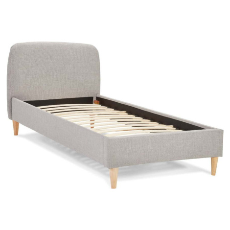 Šedá čalouněná postel s roštem 90x200 cm Drome - Kokoon KoKoon Design