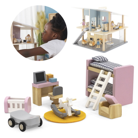 Viga Toys Sada nábytku VIGA PolarB do domečku pro panenky, dětský pokoj