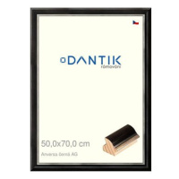 DANTIK rámeček 50 × 70, ANIVERSA černý AG plexi čiré