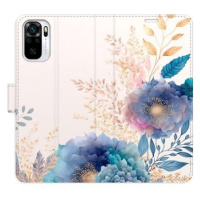 iSaprio flip pouzdro Ornamental Flowers 03 pro Xiaomi Redmi Note 10 / Note 10S