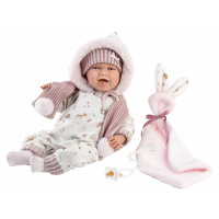 Llorens 74030 NEW BORN - realistická panenka miminko se zvuky a měkkým látkovým tělem - 42