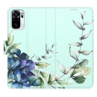 iSaprio flip pouzdro Blue Flowers pro Xiaomi Redmi Note 10 / Note 10S