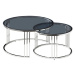 Konferenční stolek 2 ks VIENNA Stříbrná,Konferenční stolek 2 ks VIENNA Stříbrná
