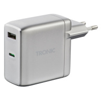 TRONIC® Duální power nabíječka USB-C PD 60W, GaN (stříbrná)
