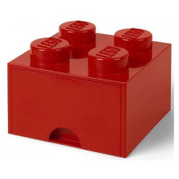 LEGO® úložný box 4 - se zásuvkou červená 250 x 250 x 180 mm