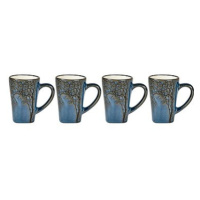 Villa Collection Hrnek na espresso se stromem Dark Blue 0,1l (set 4 ks)