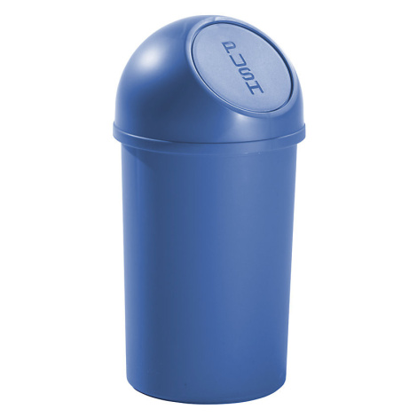 helit Samozavírací nádoba na odpadky z plastu, objem 13 l, bal.j. 6, v x Ø 490 x 252 mm, modrá