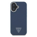 Guess PU Grained Triangle Logo Zadní Kryt pro iPhone 16 Blue