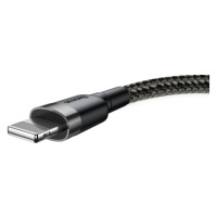 Datový kabel Baseus Cafule Cable USB for Lightning 1.5A 2M, šedá-černá