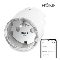 iGET HOME Power 1 - chytrá Wi-Fi zásuvka 230V s měřením spotřeby, 3680W, plánování, minimální ve