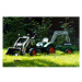 FALK Šlapací traktor Vintage 2054N s lžící, bagrem a přívěsem - zelený