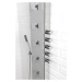 POLYSAN SOUL 200 termostatický sprchový panel nástěnný, 210x1500mm, aluminium 78772