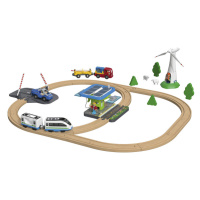 Playtive Dřevěná železnice Staveniště / Obnovitelné zdroje energie (obnovitelné zdroje energie)