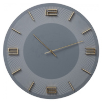 KARE Design Nástěnné hodiny Leonardo - šedozlaté