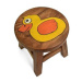 Oriental stolička dřevěná, dekor kačer