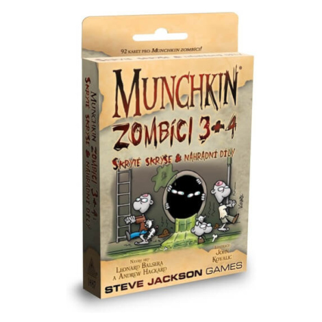 Desková karetní hra Munchkin - Zombíci 3+4: Skryté skrýše a Náhradní díly v češtině Steve Jackson Games