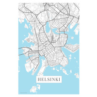 Mapa Helsinki white, (26.7 x 40 cm)