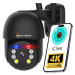 Otočná kamera Venkovní WiFi Bezdrátová 8MPx Uhd 4K Monitoring Domu