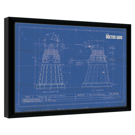 Obraz na zeď - Doctor Who - Dalek Blueprint, 40x30 cm Pyramid