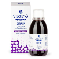 Vincentka Sirup s jitrocelem a mateřídouškou 200ml