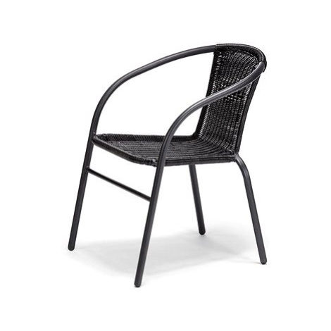 Židle zahradní BISTRO, imitace ratan, černé Texim
