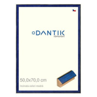 DANTIK rámeček 50 × 70, INCLINATA colori modrý plexi čiré