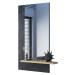 ASIR Dekorativní dřevěné zrcadlo SHELF dub