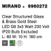 NOVA LUCE závěsné svítidlo MIRANO čiré strukturované sklo a mosaz zlatá G9 3x5W 230V IP20 bez žá