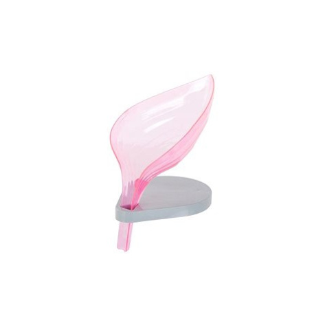Verk Miska na mýdlo ve tvaru listu růžová - 11 × 12 × 9 cm