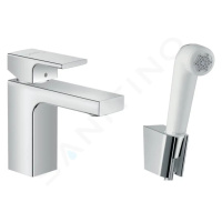 HANSGROHE Vernis Shape Umyvadlová baterie s ruční sprchou Bidette, chrom 71216000