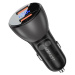 Nabíječka do auta Car Charger Acefast B7, 45W, 2x USB, with display (black)