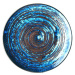 Modrý keramický talíř MIJ Copper Swirl, ø 29 cm