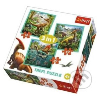 Puzzle Neobyčejný svět dinosaurů (3v1) - puzzle z kategorie 15 - 60 dílků