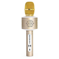 Mikrofon karaoke Bluetooth zlatý