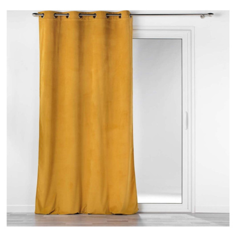 Žlutý manšestrový závěs 140x260 cm Casual – douceur d'intérieur