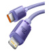 Baseus Crystal Shine odolný opletený kabel USB-C / Lightning 20W 2m purple