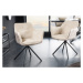 LuxD Designová otočná židle Rahiq šampaňský samet
