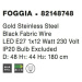 NOVA LUCE závěsné svítidlo FOGGIA zlatá nerez ocel černý kabel E27 1x12W IP20 bez žárovky 821487