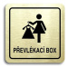 Accept Piktogram "převlékací box V" (80 × 80 mm) (zlatá tabulka - černý tisk)