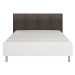 Manželská postel 160x200 lilo - bílá/dub flagstaff/šedá