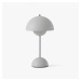 &Tradition &Tradiční LED dobíjecí stolní lampa Flowerpot VP9 světle šedá matná
