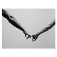 Fotografie Female and male connecting by fingers, Jonathan Knowles, 40x30 cm