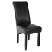 tectake 400554 jídelní židle ergonomická, masivní dřevo - černá - černá