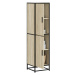 vidaXL Skříň highboard dub sonoma 35,5x35x139 cm kompozit a kov