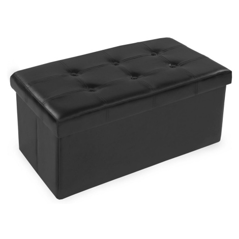 tectake 400867 box skládací s úložným prostorem 80x40x40cm - černá - černá