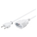 PremiumCord kabel síťový prodlužovací dvojvidlice 230V, 5m, bílá - kpsm5w